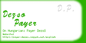 dezso payer business card